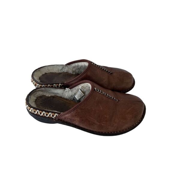 UGG Australia Kohala Mule Brown Leather Shearling Slip size 9 - Picture 13 of 14